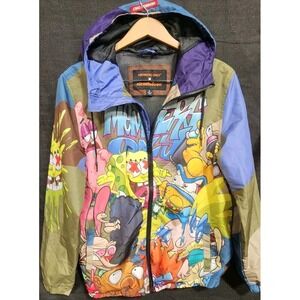 Members Only x Nickelodeon Hey Arnold/ Spongebob Camo Windbreaker Jacket Medium